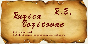 Ružica Bozitovac vizit kartica